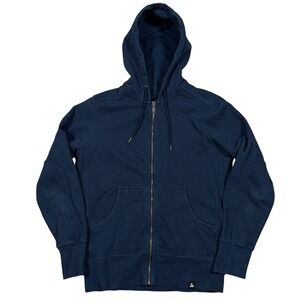 Amerian Giant Hoodie Mens Medium Classic Full Zip Slim Fit Navy Blue Made in USA